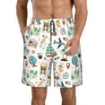 thumbnail image 1 of Goofa Travel1 Printed Mens Swim Trunks Summer Quick Dry Short Beach Swimwear Bathing Suits-Large, 1 of 9