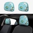 thumbnail image 1 of Goofa Travelling on Airplane Pattern 2 PCS Car Headrest Cover, Headrest Protector,Universal Interior Car Accessories, 1 of 6