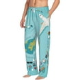 thumbnail image 1 of Goofa Travelling on Airplane Printed Soft Pajama Pants for Men, Wide Leg Comfy Casual Lounge Yoga Pants-Small, 1 of 9