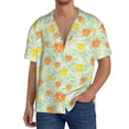 thumbnail image 1 of Goofa Tree Palms Lemon Printed Men's Casual Short-sleeved Shirt,Lightweight Breathable Button-down,Summer Casual men's top,Versatile Fashion shirt-Medium, 1 of 7