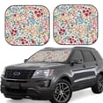 thumbnail image 1 of Goofa Trendy Floral Design Pattern 2 Piece Car Windshield Sun Shade Foldable | Front Windshield Shade for Sun, Heat and UV Rays | Sunshade for Car Front Window-, 1 of 7