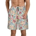 thumbnail image 1 of Goofa Trendy Floral Design Printed Mens Swim Trunks Summer Quick Dry Short Beach Swimwear Bathing Suits-3X-Large, 1 of 9