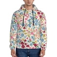 thumbnail image 1 of Goofa Trendy Floral Design for Men's Hooded Sweatshirt - Lightweight Pullover Hoodie with Kangaroo Pocket, Perfect for Everyday Wear-4X-Large, 1 of 7