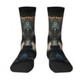 thumbnail image 1 of Goofa Tribal Style Raccoon Printed Men's Crew Socks, Soft Durable Breathable Moisture-Wicking with Odor Control Cotton socks, 1 of 9