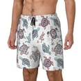 thumbnail image 1 of Goofa Tribal Style Turtle Printed Men's Swim Trunks Board Shorts Quick Dry Mens Swimming Trunks with Compression Liner,Breathable Fit Hawaii Beach Shorts-3X-Large, 1 of 9