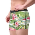 thumbnail image 1 of Goofa Tropical Flamingo Printed Men's Boxer Briefs Underwear, Moisture-Wicking Underwear, Trunk,Soft and Breathable Cotton Underwear-Small, 1 of 9