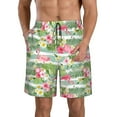 thumbnail image 1 of Goofa Tropical Flamingo Printed Mens Swim Trunks Summer Quick Dry Short Beach Swimwear Bathing Suits-, 1 of 9