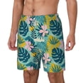 thumbnail image 1 of Goofa Tropical Floral Printed Men's Swim Trunks Board Shorts Quick Dry Mens Swimming Trunks with Compression Liner,Breathable Fit Hawaii Beach Shorts-XX-Large, 1 of 9