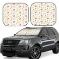 thumbnail image 1 of Goofa Tropical Fruit Pattern 2 Piece Car Windshield Sun Shade Foldable | Front Windshield Shade for Sun, Heat and UV Rays | Sunshade for Car Front Window-Small, 1 of 7