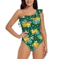thumbnail image 1 of Goofa Tropical Fruit Pattern Women's One Piece Swimsuits Tummy Control Bathing Suits Asymmetric One Shoulder Swimwear-X-Large, 1 of 6