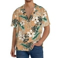 thumbnail image 1 of Goofa Tropical Leaves Flower Printed Men's Casual Short-sleeved Shirt,Lightweight Breathable Button-down,Summer Casual men's top,Versatile Fashion shirt-Medium, 1 of 7