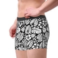thumbnail image 1 of Goofa Tropical Leaves Printed Men's Boxer Briefs Underwear, Moisture-Wicking Underwear, Trunk,Soft and Breathable Cotton Underwear-Small, 1 of 9