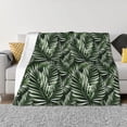 thumbnail image 1 of Goofa Tropical Palm Leaves1 Pattern Fleece Throw Blanket for Couch, Soft Checkered Flannel Blanket for Sofa, Warm Cozy Decorative Blanket Fall Decor Gift-80"x60", 1 of 6