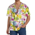 thumbnail image 1 of Goofa Tropical Pineapples Printed Men's Casual Short-sleeved Shirt,Lightweight Breathable Button-down,Summer Casual men's top,Versatile Fashion shirt-Small, 1 of 7