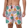 thumbnail image 1 of Goofa Tropical Plants Printed Men's Swim Trunks Board Shorts Quick Dry Mens Swimming Trunks with Compression Liner,Breathable Fit Hawaii Beach Shorts-, 1 of 9
