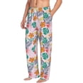 thumbnail image 1 of Goofa Tropical Plants Printed Soft Pajama Pants for Men, Wide Leg Comfy Casual Lounge Yoga Pants-Large, 1 of 9