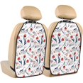 thumbnail image 1 of Goofa Tulips Flowers Pattern Car Back Seat Protector for Kids (2 Pack) ,Anti-kick Storage Mat for Car Seats,Shields from Footprints, 1 of 6
