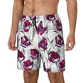 thumbnail image 1 of Goofa Tulips Flowers Printed Men's Swim Trunks Board Shorts Quick Dry Mens Swimming Trunks with Compression Liner,Breathable Fit Hawaii Beach Shorts-Medium, 1 of 9