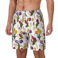 thumbnail image 1 of Goofa Tulips Flowers Printed Men's Swim Trunks Board Shorts Quick Dry Mens Swimming Trunks with Compression Liner,Breathable Fit Hawaii Beach Shorts-Small, 1 of 9