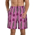 thumbnail image 1 of Goofa Tulips Flowers Printed Mens Swim Trunks Summer Quick Dry Short Beach Swimwear Bathing Suits-Large, 1 of 9