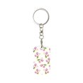 thumbnail image 1 of Goofa Tulips Flowers Printed Rectangular Metal Keychain Bag Charm Floral Charm for Purse Keys Metal Keyring Gift for Women Accessories, 1 of 7