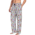 thumbnail image 1 of Goofa Tulips Flowers Printed Soft Pajama Pants for Men, Wide Leg Comfy Casual Lounge Yoga Pants-, 1 of 9