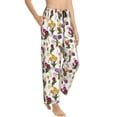 thumbnail image 1 of Goofa Tulips Flowers Printed Soft Pajama Pants for Women, Wide Leg Comfy Casual Lounge Yoga Pants-Large, 1 of 9