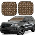 thumbnail image 1 of Goofa Turkey Sunflower Harvest Pattern 2 Piece Car Windshield Sun Shade Foldable | Front Windshield Shade for Sun, Heat and UV Rays | Sunshade for Car Front Window-Large, 1 of 1