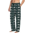 thumbnail image 1 of Goofa Turtle Chrysanthemum Printed Soft Pajama Pants for Men, Wide Leg Comfy Casual Lounge Yoga Pants-Small, 1 of 9
