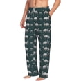 thumbnail image 1 of Goofa Turtle Chrysanthemum Printed Soft Pajama Pants for Men, Wide Leg Comfy Casual Lounge Yoga Pants-Small, 1 of 9