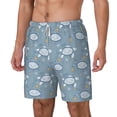 thumbnail image 1 of Goofa Turtle Printed Men's Swim Trunks Board Shorts Quick Dry Mens Swimming Trunks with Compression Liner,Breathable Fit Hawaii Beach Shorts-Large, 1 of 9