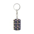 thumbnail image 1 of Goofa Turtle Printed Rectangular Metal Keychain Bag Charm Floral Charm for Purse Keys Metal Keyring Gift for Women Accessories, 1 of 7