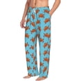 thumbnail image 1 of Goofa Turtle Printed Soft Pajama Pants for Men, Wide Leg Comfy Casual Lounge Yoga Pants-Medium, 1 of 9