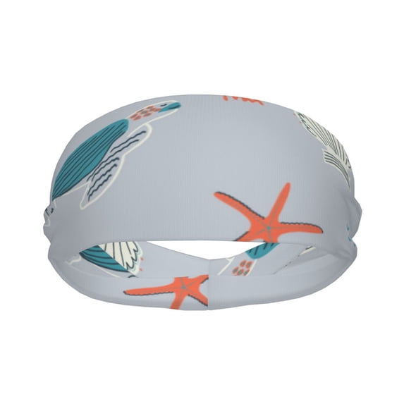 Goofa Turtles And Shells Pattern Sweatbands Sports Headband for Men & Women,Moisture Wicking Athletic headband,Breathable Sweatband,Sports accessories,Workout gear