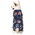 Goofa USA Stars Pattern Small Dog Sweater Hoodies Pet Grey Hooded Soft