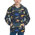 thumbnail image 1 of Goofa Undersea Animals Pattern Hooded Sweatshirt for Youth Trendy youth sweatshirt Casual Hoodie for Boys and Girls-X-Large, 1 of 6