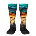 thumbnail image 1 of Goofa Underwater Treasure Chest Pattern Adult Stockings, Color-Block Knee High Socks, Comfortable and Breathable, Soft and Stretchable, Sports, and Decoration, 1 of 6