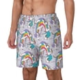 thumbnail image 1 of Goofa Unicorn DoingYoga Printed Men's Swim Trunks Board Shorts Quick Dry Mens Swimming Trunks with Compression Liner,Breathable Fit Hawaii Beach Shorts-X-Large, 1 of 9