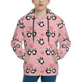 thumbnail image 1 of Goofa Valentine'S Day Panda Pattern Hooded Sweatshirt for Youth Trendy youth sweatshirt Casual Hoodie for Boys and Girls-Large, 1 of 6