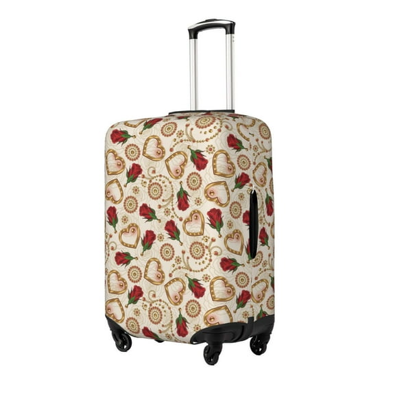 Goofa Valentine'S Day Rose Pattern Luggage Covers For Suitcase,Suitcase Cover Protector Fit 18-32 Inch Luggage-X-Large