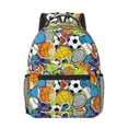 thumbnail image 1 of Goofa Various Balls Pattern Comfortable Student Backpack - Ergonomic Design, Durable, Water-Resistant, Multi-Compartment,Travel, and Outdoor Activities, 1 of 5