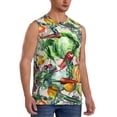 thumbnail image 1 of Goofa Vegan1 Printed Men's Sleeveless T-Shirt - Athletic Gym Workout Tank Top for Men - Moisture-Wicking, UPF 30+ Quick-Dry Muscle Tee-Large, 1 of 8