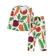 thumbnail image 1 of Goofa Vegetables Printed Women’s 2 Piece Pajama Set Super,Pajamas Women's Long Sleeve Sleepwear Soft Button Down Loungewear Pjs Lounge Set Nightwear-Medium, 1 of 9