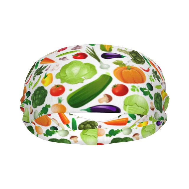 Goofa Vegetables2 Pattern Sweatbands Sports Headband for Men & Women