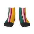 thumbnail image 1 of Goofa Vertical Stripes Pattern Non Slip Socks with Grips for Elderly, Crew Socks Yoga Hospital Socks Cushioned Sole Gripper Socks for Men Women, 1 of 5