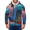 thumbnail image 1 of Goofa Vibrant Fluid Motion Art Pattern Mens Full-zip Hoodie, Zip-up Pullover Hooded Sweatshirt, Kangaroo Pocket Hoodie Ideal for Daily Wear, Travel, and Home-XX-Large, 1 of 5