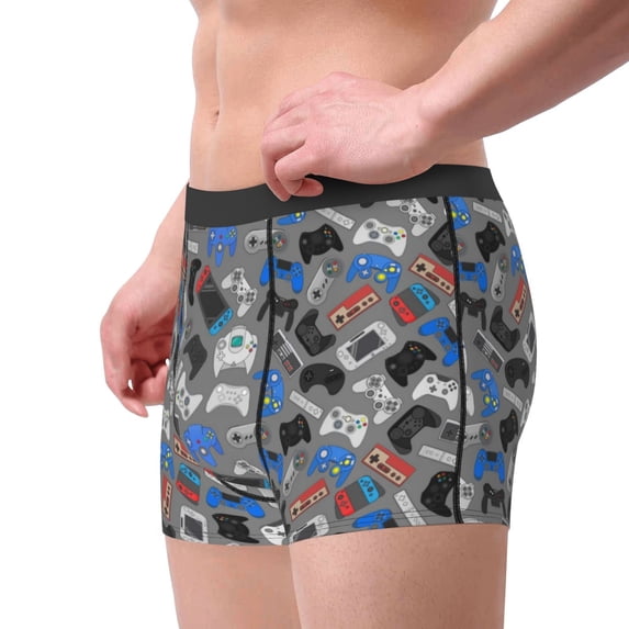 Goofa Video Game Printed Men's Boxer Briefs Underwear, Moisture-Wicking Underwear, Trunk,Soft and Breathable Cotton Underwear-Medium