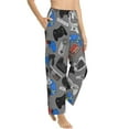 thumbnail image 1 of Goofa Video Game Printed Soft Pajama Pants for Women, Wide Leg Comfy Casual Lounge Yoga Pants-Large, 1 of 9
