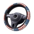 thumbnail image 1 of Goofa Vintage American Flag Pattern Elastic Stretch Steering Wheel Cover,Universal 15 inch, Microfiber Breathable Ice Silk, Anti-Slip, Odorless, Easy Carry, 1 of 8