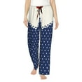 thumbnail image 1 of Goofa Vintage Blue Polka-dot Printed Soft Pajama Pants for Women, Wide Leg Comfy Casual Lounge Yoga Pants-XX-Large, 1 of 6